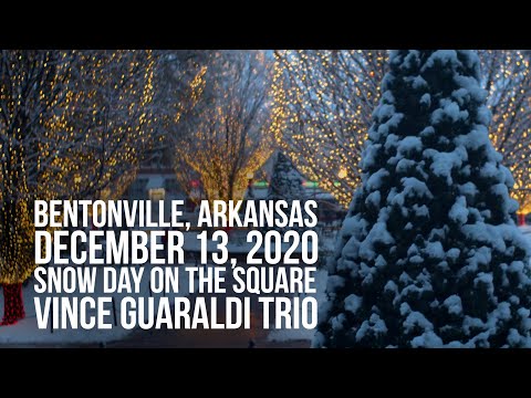 Bentonville Snow Day On The Square Dec 13, 2020 Charlie Brown Christmas “O Tannenbaum” Vinyl