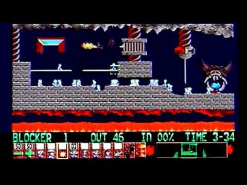 Lemmings on Commodore Amiga. Gameplay & Commentary