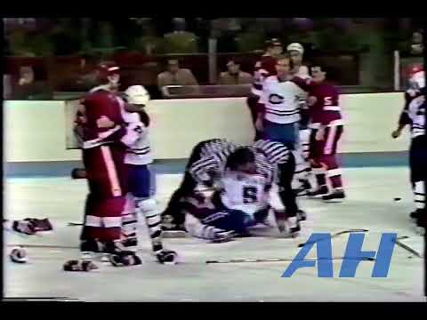 NHL Nov. 7, 1981 Montreal Canadiens v Detroit Red Wings (R) Guy Lapointe v Mark Kirton