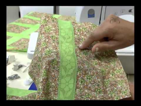 Mulher.com 23/07/2012 Cissa Mesquita - Toalha com rendas nos entremeios