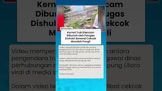 Kernet Truk Diancam Dibunuh Petugas Dishub di Lampung Tengah! Berawal dari Cekcok soal Pungli