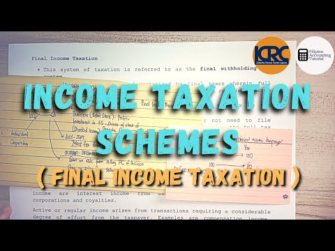 Income Taxation Schemes Part 1