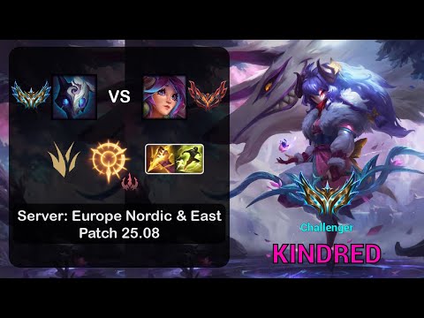 Kindred Jungle vs Lillia - EUNE Challenger - Patch 25.08