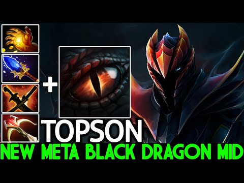 TOPSON [Dragon Knight] New Meta Black Dragon Mid with Midas Scepter Dota 2