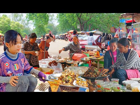 Amazing Street Food Compilation! Cambodian Market Food - Noodles, Crab, Shrimp, Dessert, & More