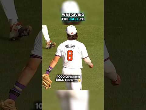 Crazy Hidden Ball Trick… 😳 #baseball #d1 #homerun