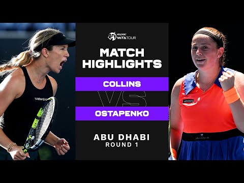 Теннис Danielle Collins vs. Jelena Ostapenko | 2023 Abu Dhabi First Round | WTA Match Highlights