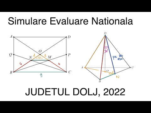 Simulare Evaluare Nationala la Matematica - Dolj, 2022