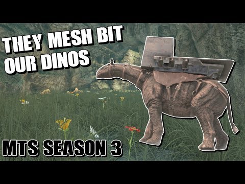 CRAZY RAID DEFENSE AGAINST MESH BITERS - MTS 4 Man Servers Ep 8 - Season 3 - Ark: Survival Evolved