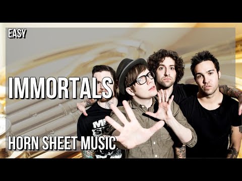 SUPER EASY Horn Sheet Music: How to play Immortals  by Fall Out Boy