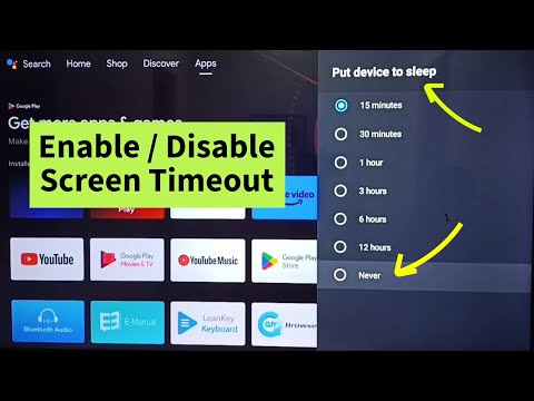 All Android TV | How to Turn OFF / ON Sleep Timeout | Screen Timeout