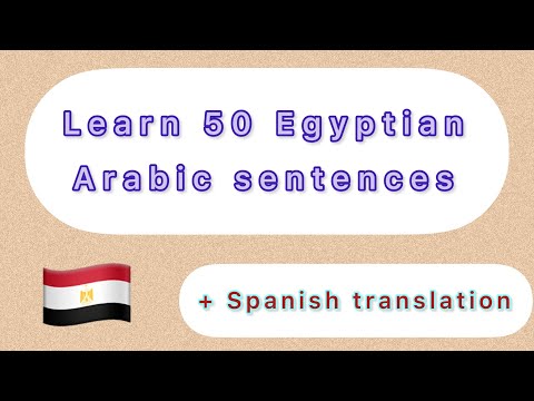 Learn 50 Egyptian Arabic sentences | part 2 #egyptianarabic #arabe