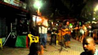 Marcelo Panthera e os bruxos da noite, na praça de Porto. 19/02/2011.