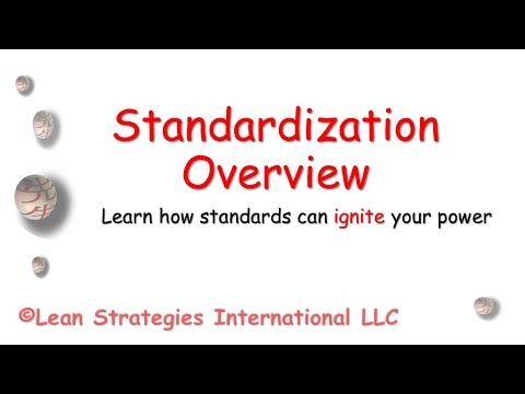 image-What is the best definition of standardization? 