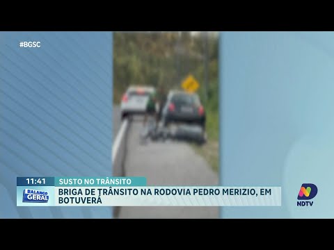 Briga de trânsito na rodovia Pedro Merízio assusta motoristas em Botuverá