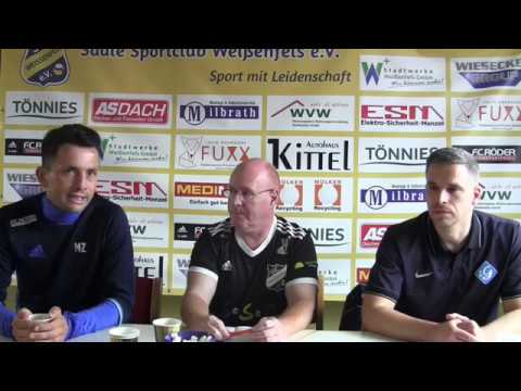 Pressekonferenz nach dem Spiel SSC Weißenfels gegen SV Blau-Weiß Günthersdorf