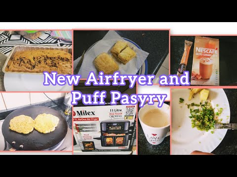 We bought another air fryer. 💙 I tried Cake, puff pastry, and Kebab in the new air fryer. 🤫