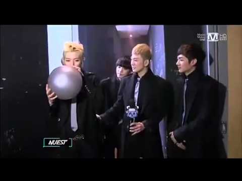 130221 Mnet Wide Entertainment News - NU'EST (Ren's Helium voice)