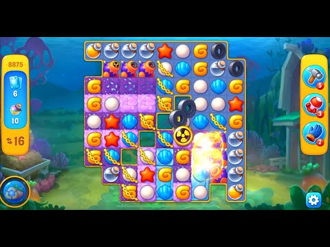 Fishdom level 8875 with a puzzle (с головоломкой)