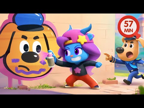 Graffiti Trouble | Useful Story | Police Cartoon | Safety Rules for Kids | Sheriff Labrador