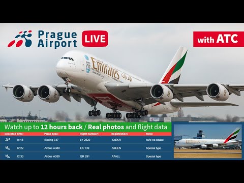 AEROPORTO DE PRAGA AO VIVO 🔴, REPÚBLICA CHECA (🇨🇿) ✈ 24/7 com ATC