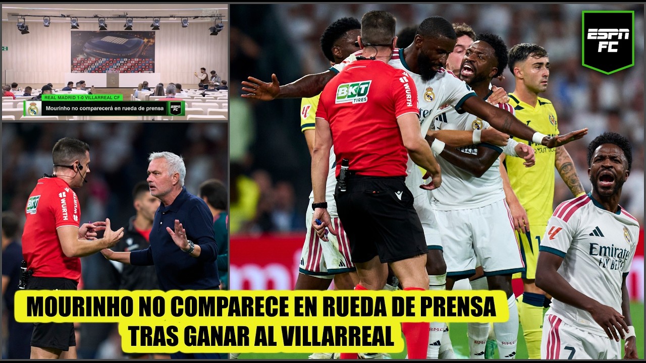 MOURINHO SE AUSENTA tras EXPULSIÓN de VINICIUS y la POLÉMICA victoria del REAL MADRID | ESPN FC