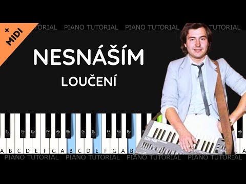 Největší z nálezů a ztrát - Nesnáším loučení - Michal David (piano tutorial | MIDI | cz písničky)