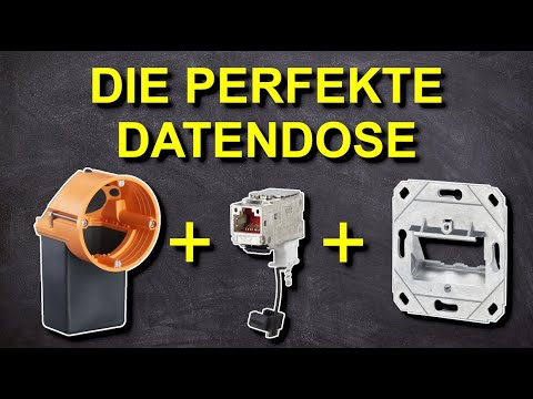 Netzwerkdose anschließen - Cat7 Kabel an Cat6a Modul auflegen - RJ45 - UAE - LAN Dose verdrahten