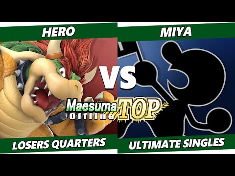 MaesumaTOP #10 - Hero (Bowser, Incineroar) Vs. miya (Game & Watch) SSBU Ultimate Tournament