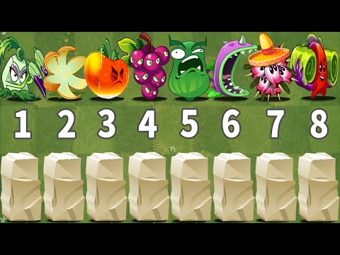 How Many Plants Can Destroy 8 Stone Sprites In One Hit?-Which Plant Is Best?PvZ 2