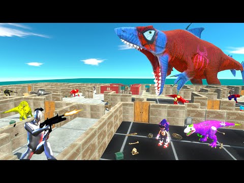 FPS AVATAR FAILED to SAVE HIS GIRL from SPIDERMAN KING SHARK in DEADLY MAZE - ARBS