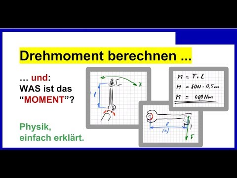 Drehmoment berechnen und: WAS ist das? Und: Hebelgesetz als Drehmomentenvergleich.