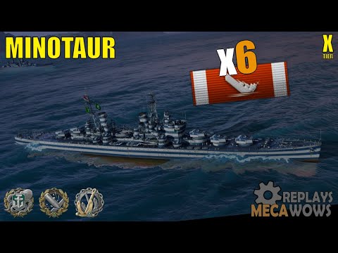 Minotaur 6 Kills & 185k Damage | World of Warships Gameplay