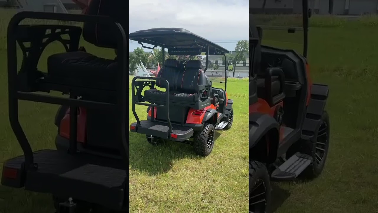 Carrinho de Golfe Vermelho 2+2 Lugares