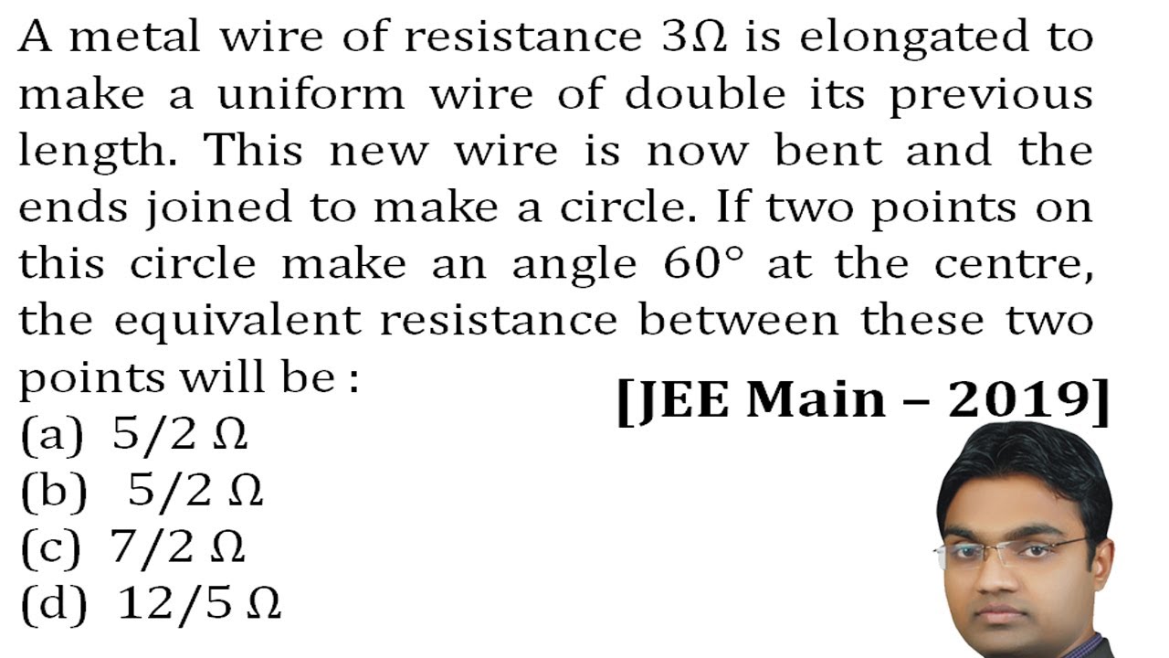 Watch video A metal wire of resistance 3Ω is elongated to make a uniform wire of double its previous length. Now A metal wire of resistance 3Ω is elongated to make a uniform wire of double its previous length.