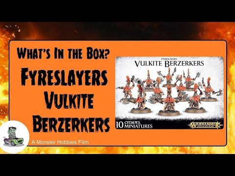 What's in the Box? Games Workshop Fyreslayers Vulkite Berzerkers - A Model Kit Unboxing Video