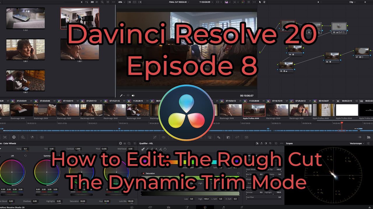 Davinci Resolve 20 - Episode 8 - How to Edit in Resolve: The Rough Cut, The Dynamic Trim Mode