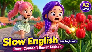 Rumi Shouldn't Have Touched That Flower! | Slow English Listening Story (A2 Level)