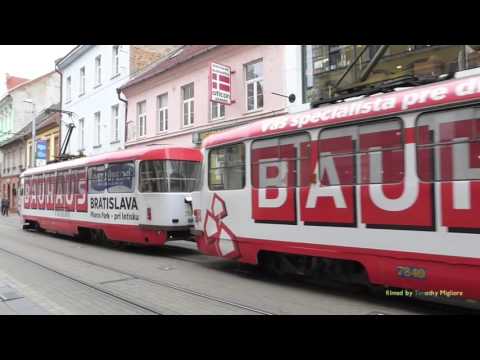 Električky v Bratislave - Trams in Bratislava, Slovakia, 2016