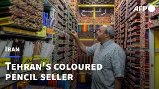The pencil seller bringing colour to Tehrans bazaa