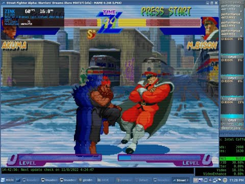 Mame 0.246 Zink Native Test 60fps QuickSync x64 + Sound (Core i3 8350K) + Mesa 22.x