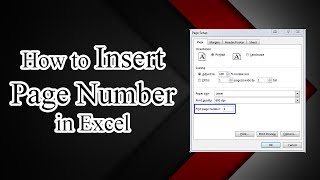 How to Insert Page Number in Excel Sheet