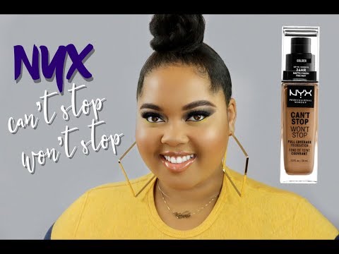 NYX Can't Stop Won't Stop Foundation Review & Wear Test Video