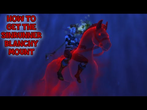 WoW Shadowlands - How To Get Blanchy's Reins | Sinrunner Blanchy Mount