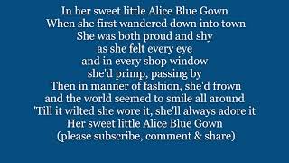 ALICE BLUE GOWN Lyrics Words text sing along music song Roosevelt