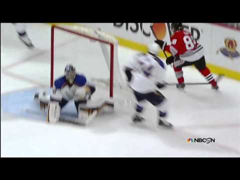 Johnny Oduya finds Patrick Kane for a sweet tally