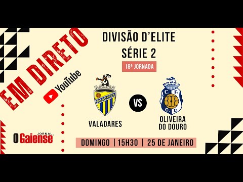 Direto: Valadares Gaia FC vs CF Oliveira do Douro  - 18ª Jornada Divisão D'Elite - AF Porto