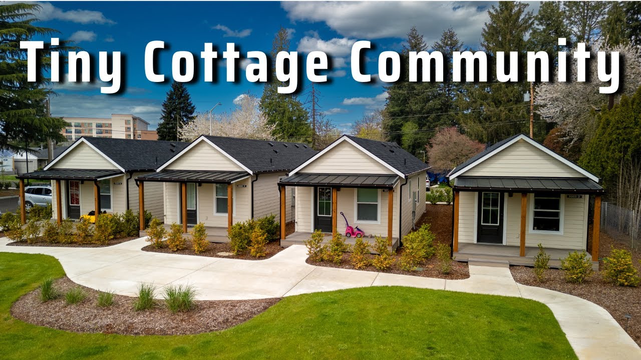 1-Level Tiny Homes in Urban Cottage Community Offer Peaceful Living