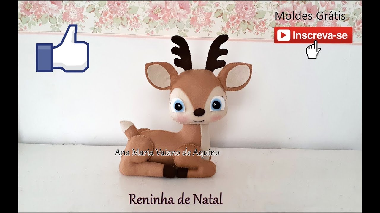 Watch Now Rena de Natal em Feltro com Molde e Passo a Passo Rena de Natal em Feltro com Molde e Passo a Passo