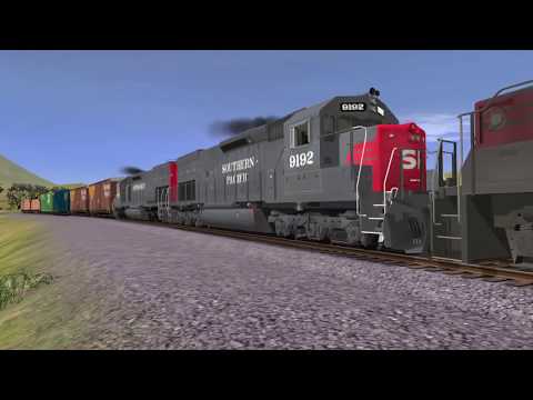 Trainz 12:  SP GP60's and SD45T-2's around Bealville Curve
